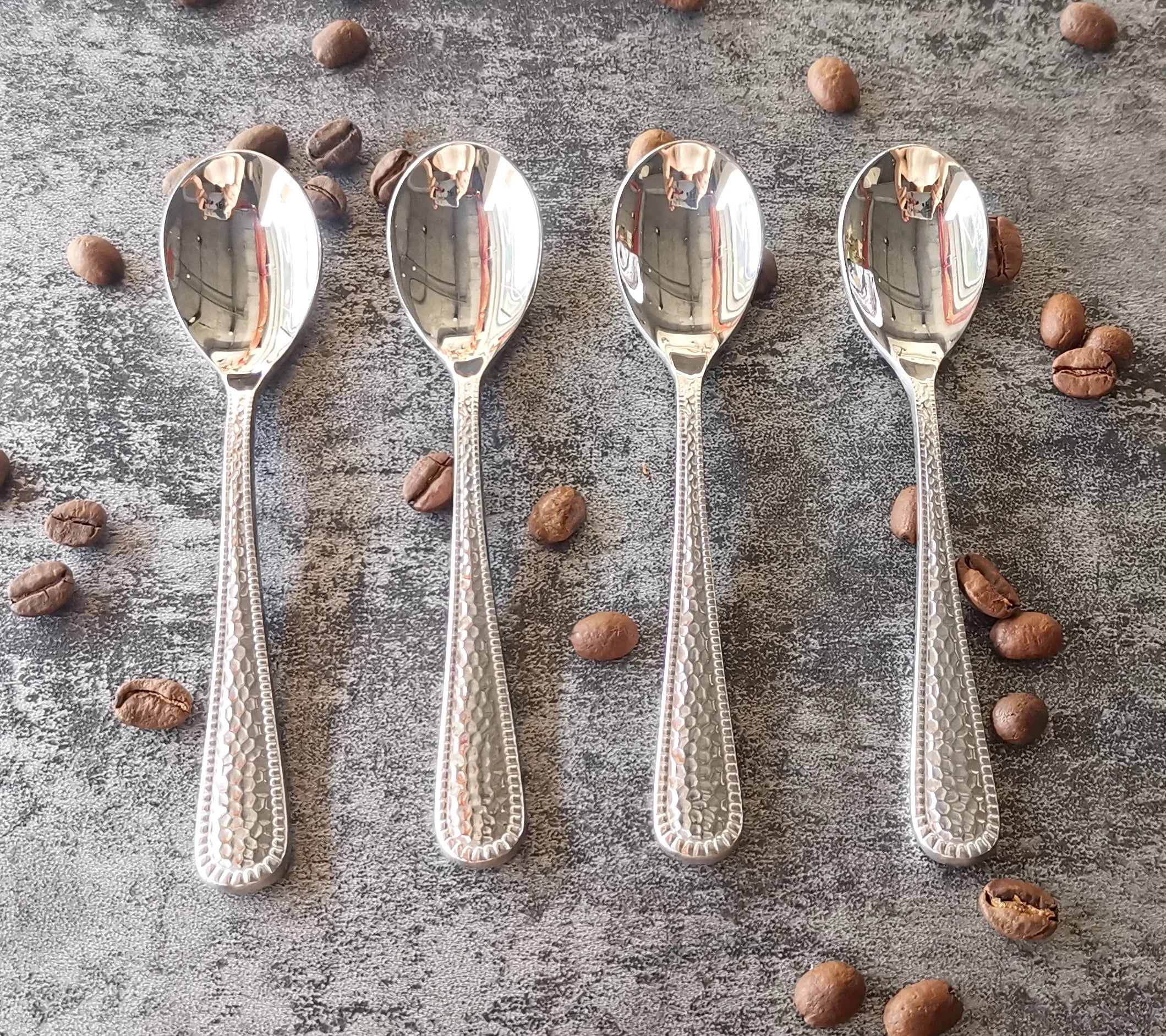 Professional Elegant Coffee Tea Spoon Silver Stainless Steel 18/10 Food Grade Mirror Eco-Friendly Custom Logo Demitasse Measure