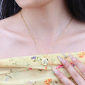 Chris April Fashion in Stock Non-tarnish PVD Gold Plated 316L Stainless Steel  Pearl Shell Necklace