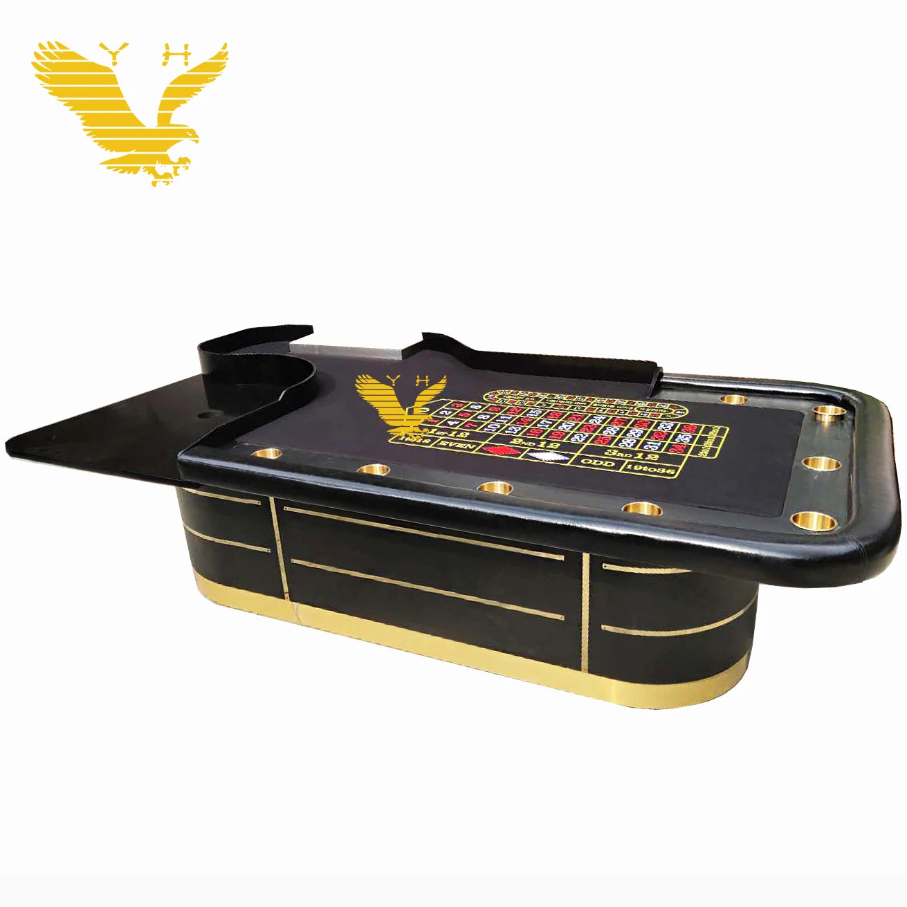 YH Factory Supply Entertainment Product Casino Roulette Tables With Customized Logo