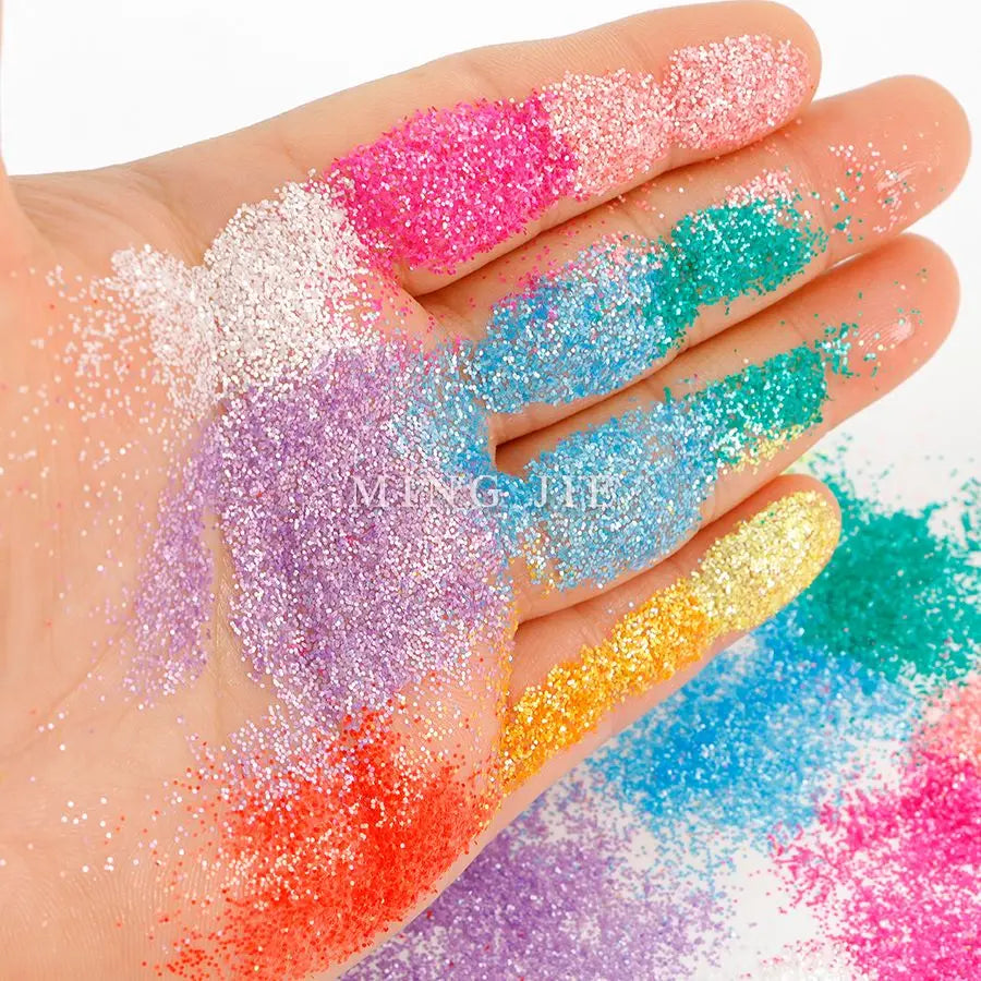 Eco-Friendly Bulk Fine Size Solvent Resistant Polyester Nail Glitter Powder Pearlescent Glitter for Craft Tumbler Coating 1kg