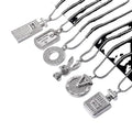 Stainless Steel Necklace for Men Women Hip Hop Design Full Diamond Cartoon Pendant Titanium Steel Necklace