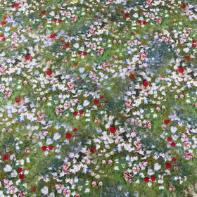 Oil Painting Floral Digital Printing 40S 100GSM 100% Cotton Poplin Woven Fabric for Shirts Dresses
