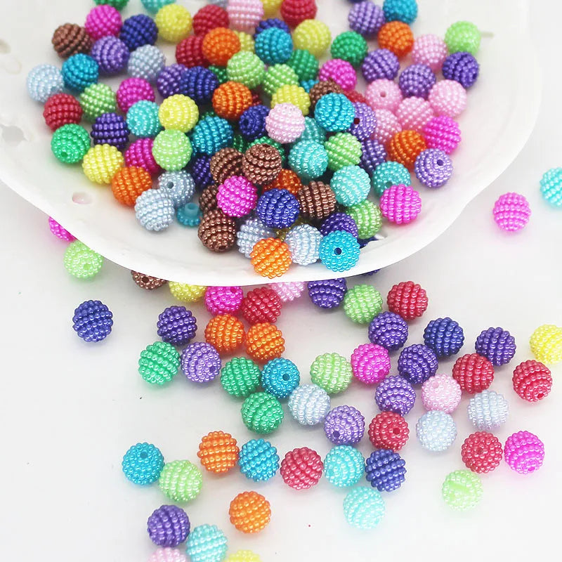 JC Crystal Direct Sell 100g/bag Bulk ABS Imitation Pearl Plastic Ball Beads for Bag Making