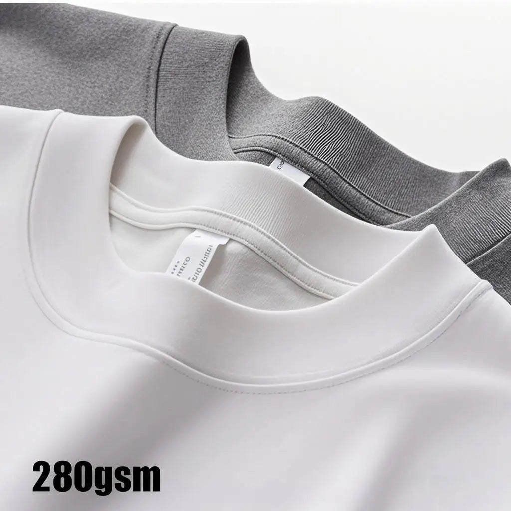Custom Oversized Men's t Shirt Manufacturer Print Heavyweight 280 260 240 Gsm 100% Cotton TShirt Drop Shoulder T-shirt for Men