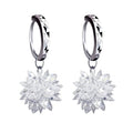 REETI New Arrival 925 Sterling Silver Hoop Earrings Ice Flower Zircon Wholesale Jewelry for Women-for Wedding Gift Party