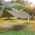 WOQI Foldable Lightweight Camping Hammock Sunshade Outdoor Picnic RainFly Travel Beach Tent Tarp with Poles