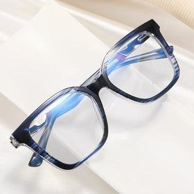 93500 Transparent Square Glasses Frame Women Oversized Anti Blue Light Computer Eyewear Clear Lens Optical Spectacle Eyeglass