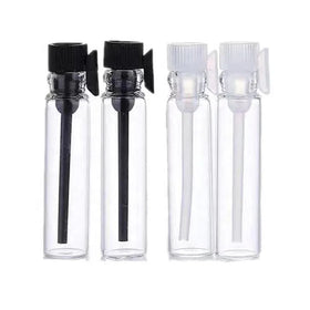 1ml 1.5ml Mini Perfume Tester Glass Bottles with Easy Open End Stopper Screen Printing Eco-friendly Recyclable