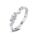 Fashion 925 sterling silver star planet CZ diamond index finger ring for women girls
