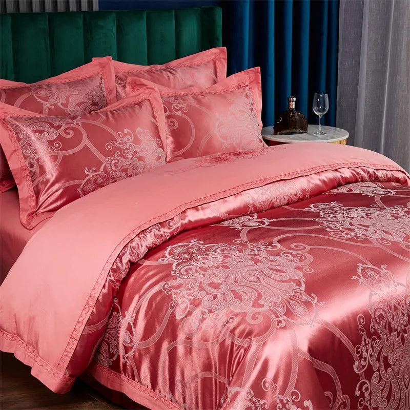 2022 Hot Sell Good Quality 200*230cm/220*240cm Luxury king Size 4 Pcs Bedding Set Cotton Cover Bedding Sheet