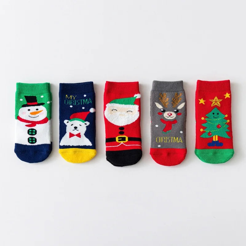 Factory Wholesale Autumn Winter Thick Towel Socks Cute Gifts Christmas Socks High-Quality Cotton Neutral Children's Socks