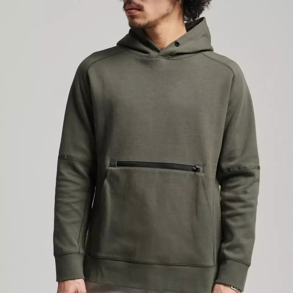 Hooded Pullover Premium Quality Heavyweight Tech Fleece Organic Cotton Zipper Front  Hoodie for Men
