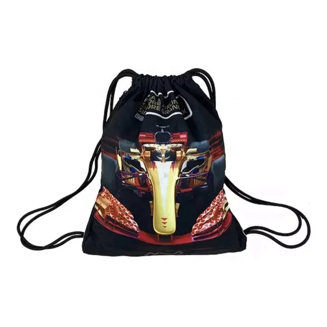 Large Branded Shopping Bag Travel Backpack with Custom Printed Logo Drawstring Shoe Dust Bags