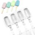 387 Stock 4 Hole Small Size Ellipse Shape Ice Cream Mold Silicone Cake Mold Silicone Ice Cube Tray Resin Silicone Bpa Free Ice MegaBDM