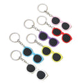 Wholesale Glasses Shape Keychain Soft Rubber Key Chain Hip Hop Souvenir Summer Beach Couple Gift Bag Pendant Sunglasses Keychain