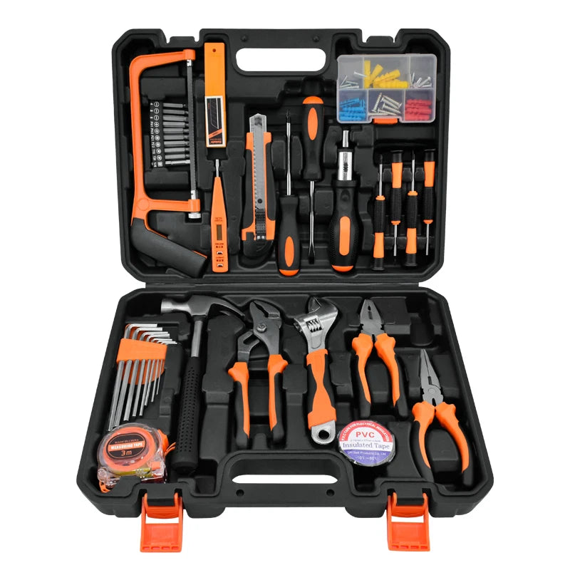 Solude 38Pieces Commercial Professional Mulitipurpose Metal Mechanical Engineering Spanners Tool Box