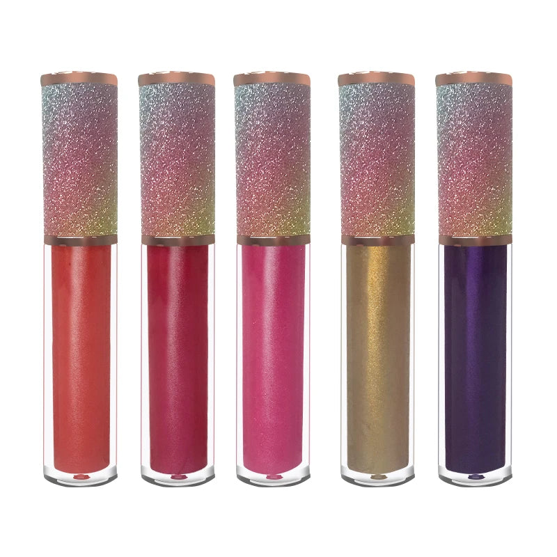 73 Colors rainbow Diamond Lip Gloss Wholesale Private Label Makeup Pigment Shiny Lip Gloss