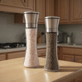 BBQ Hot Sale Wholesale Stainless Steel Manual Glass Salt and Pepper Grinder for Spices With Single Package