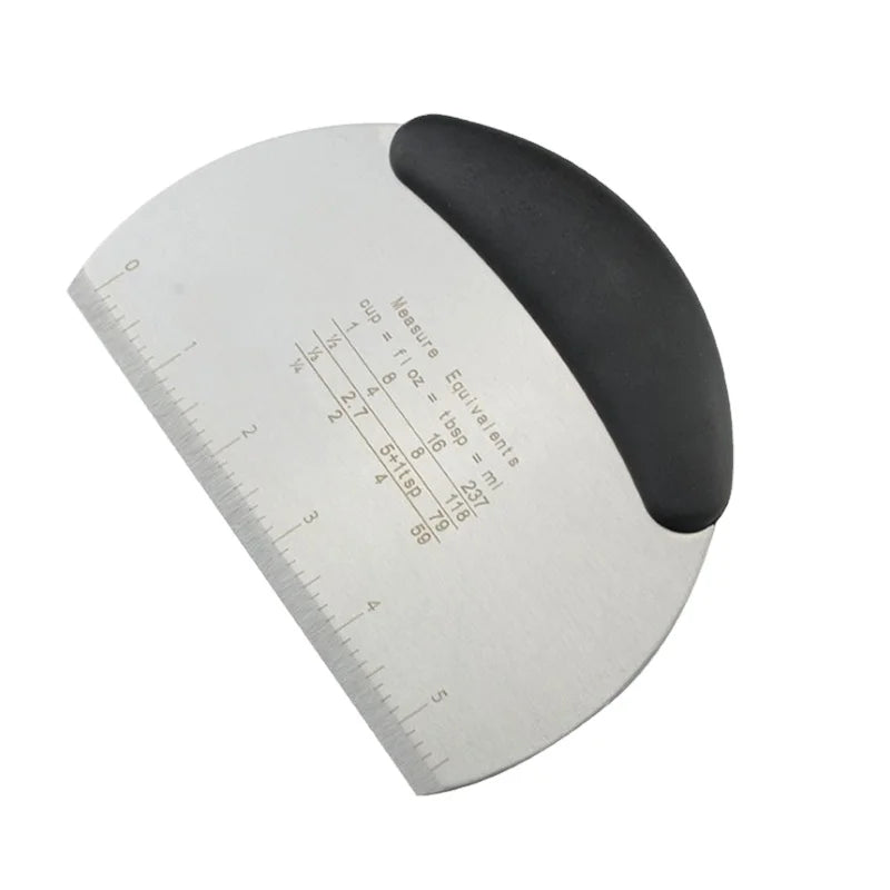XR Non-Slip Grip  Metal Griddle Scraper Stainless Steel Cake Scraper Metal Dough Scraper Cutter Chopper with PP Handle