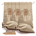 Wholesale Reusable Jute Cotton Linen Drawstring Gift Bag Burlap Packing Pouches Storage Bags for Packaging