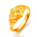 Brass Gold-Plated Ring Female Accessories Imitation Gold Ring Opening Small Love Flower Ring Wholesale Direct Sales