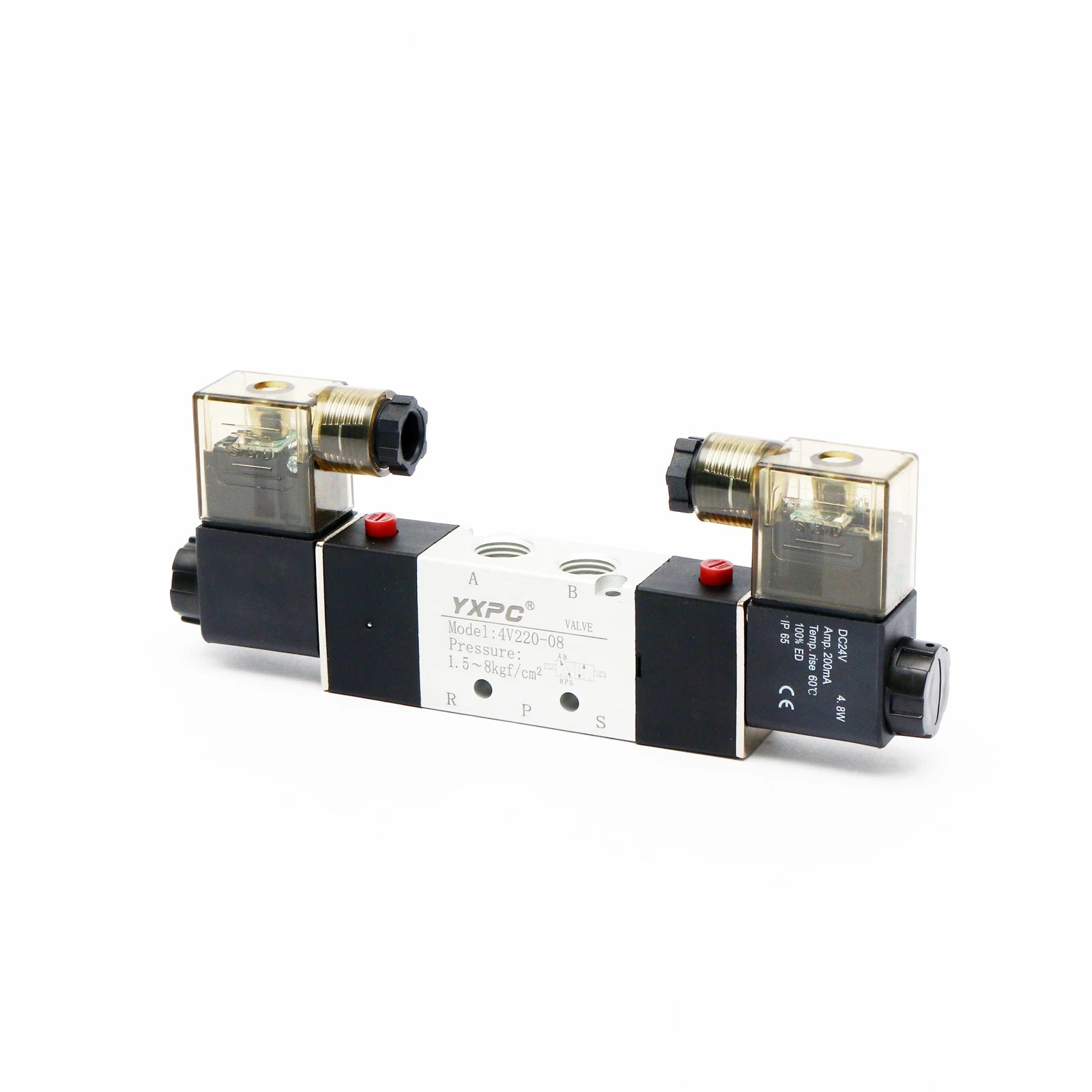 Best Selling YXPC OEM Aluminum Alloy Bus Door Pump System 4V220-08 24V 5 Way 2 Position Control Double Acting Solenoid Valve