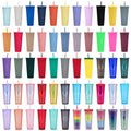 710ml Diamante Radiant Cups Summer Holiday Cold Water Tumbler Cup with Straw Double Wall Plastic Durian Coffee Mug