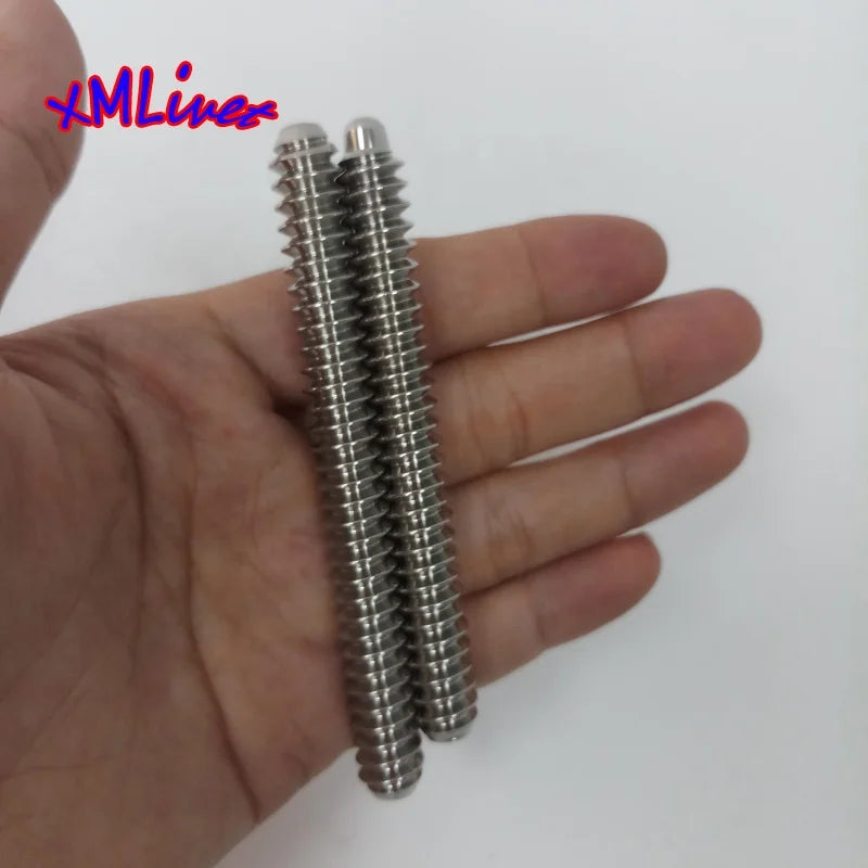 Xmlivet OD 9.4mm 82mm/89mm Billiards Pool Cue Joint Thread Insert Pin Stainless Steel 3/8-10 Male Joint Billiards Accessories
