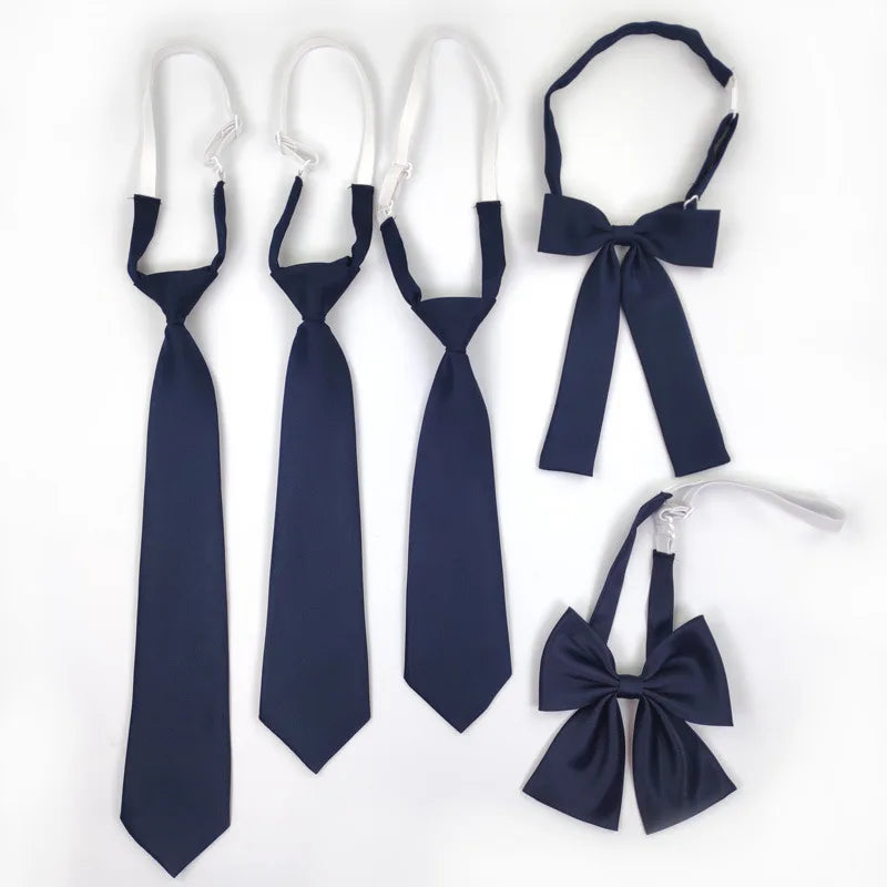 Solid Navy Color Western Bows and Ties Neckties Pre-Tied Adjustable Polyester Wholesale Formal Style