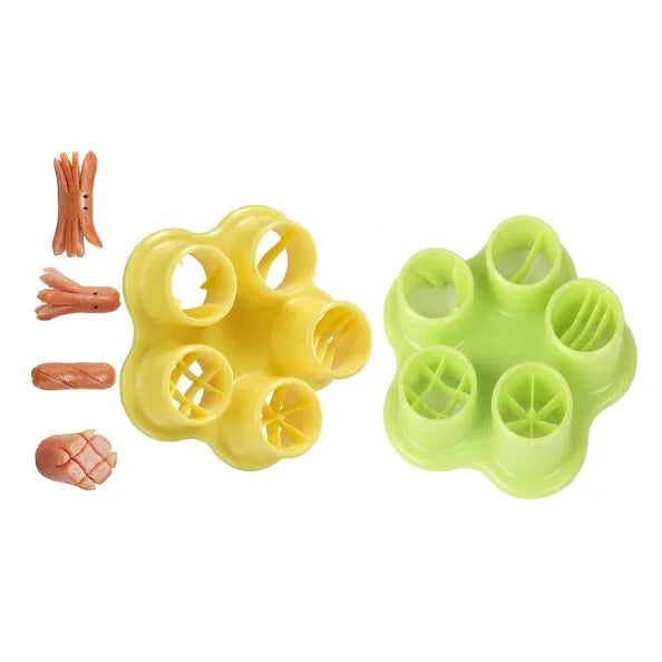 Food Grade Plastic Sausage Cutting  Mould for Kids Bento Accessories Sausage Cutter Mold
