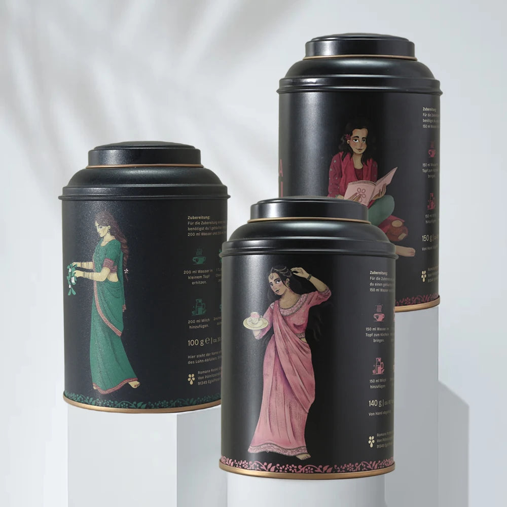 Custom Vintage Black Airtight Round Tea Tin Container Cylinder Sealed Luxury Dome Lid Metal Packaging Coffee Bean Tin Box