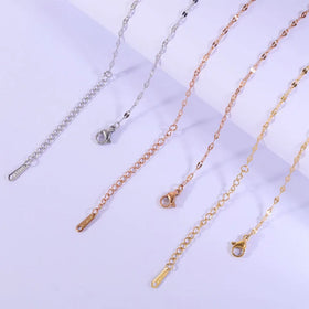Stainless Steel Chain Choker Necklace 18K Gold Plated Lip Chain Necklace Choker Necklace Jewelry Women