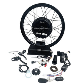 QS 205 50H V3 72v 5000w Brushless Hub Motor 17 18 19 21Inch 5KW E Bike Kit Electric Motorcycle Kit Building Ebike Conversion Kit
