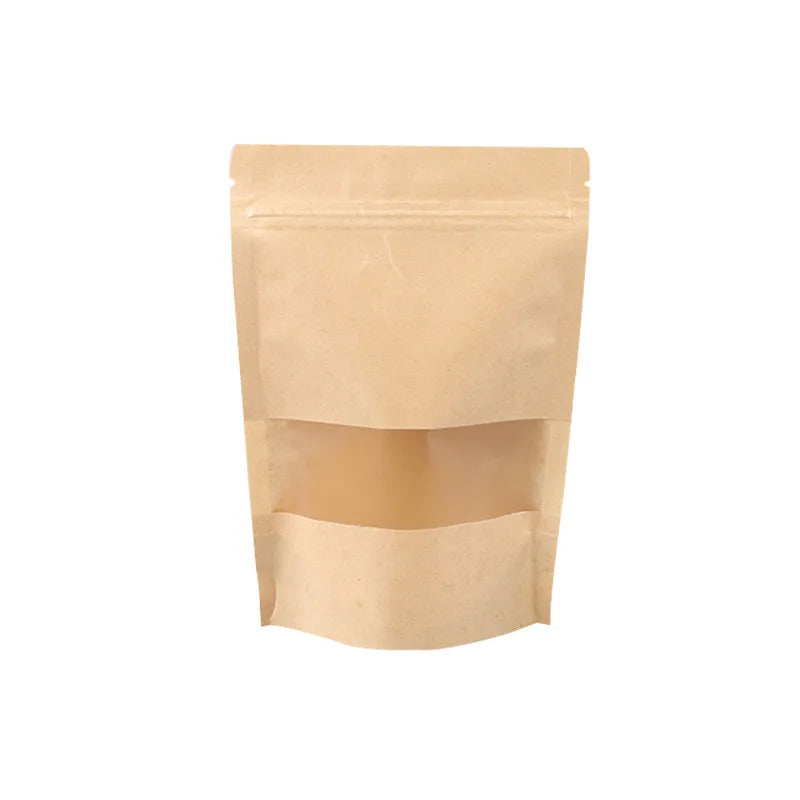 Food Grade Vertical Plastic Baking Bread Bags Oil Proof and Waterproof Food Packaging Storage Bag with Transparent windows