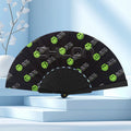 Customized Satin Fabric Plastic Folding Hand Fan With 23cm Size