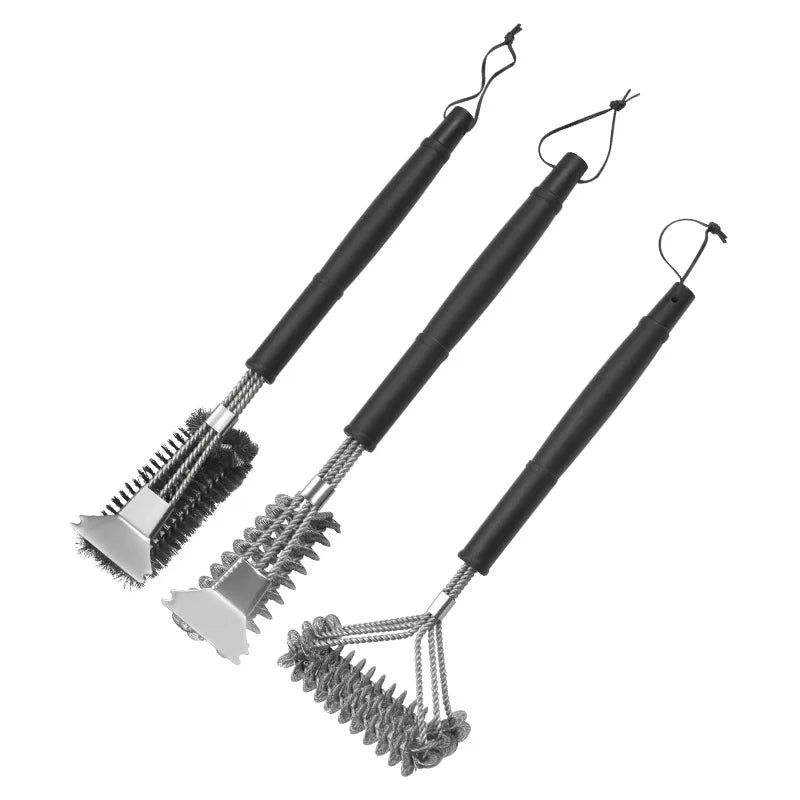 Hot Sale Stainless Steel BBQ Grill Brush and Scraper PP Material for Outdoor Grill