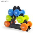 Hexagonal Matte Smooth Plastic-Dipping Women's Dumbbell Fitness Aerobics Dumbbell Women's Fitness Dumbbell 1 kg