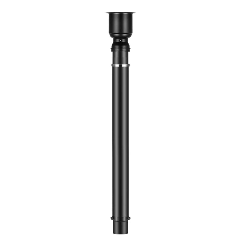Japanese Black Simple Hard Aluminum Alloy Barbecue Smoke Exhaust Pipe Restaurant Bbq Smoke Pipe