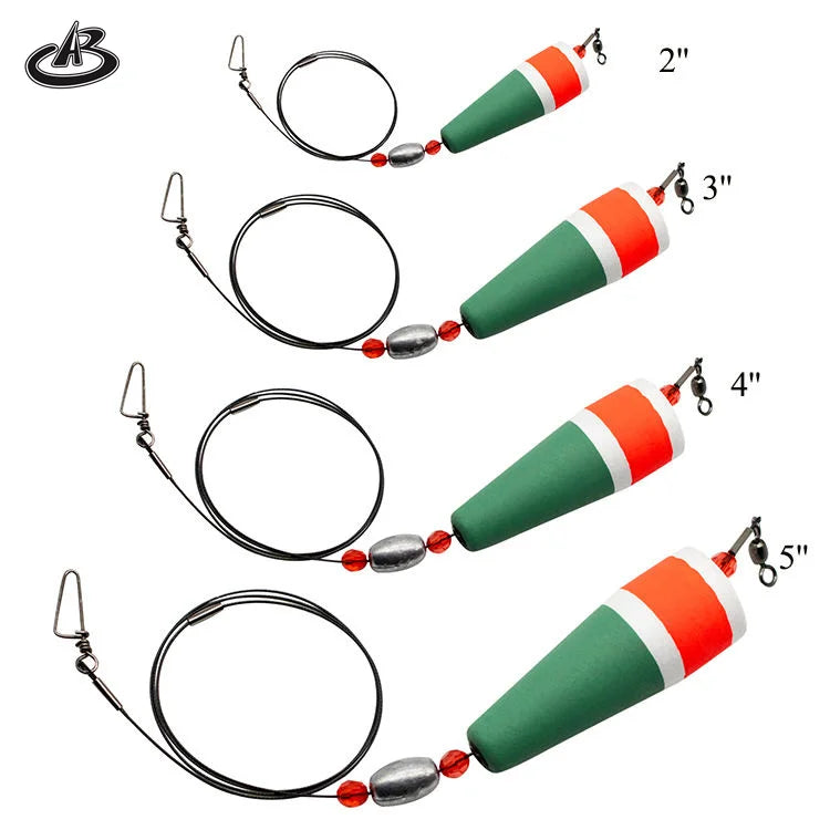 NEW Design EVA Foam Wire Leader Weighted Coastal Popping Fishing Floats