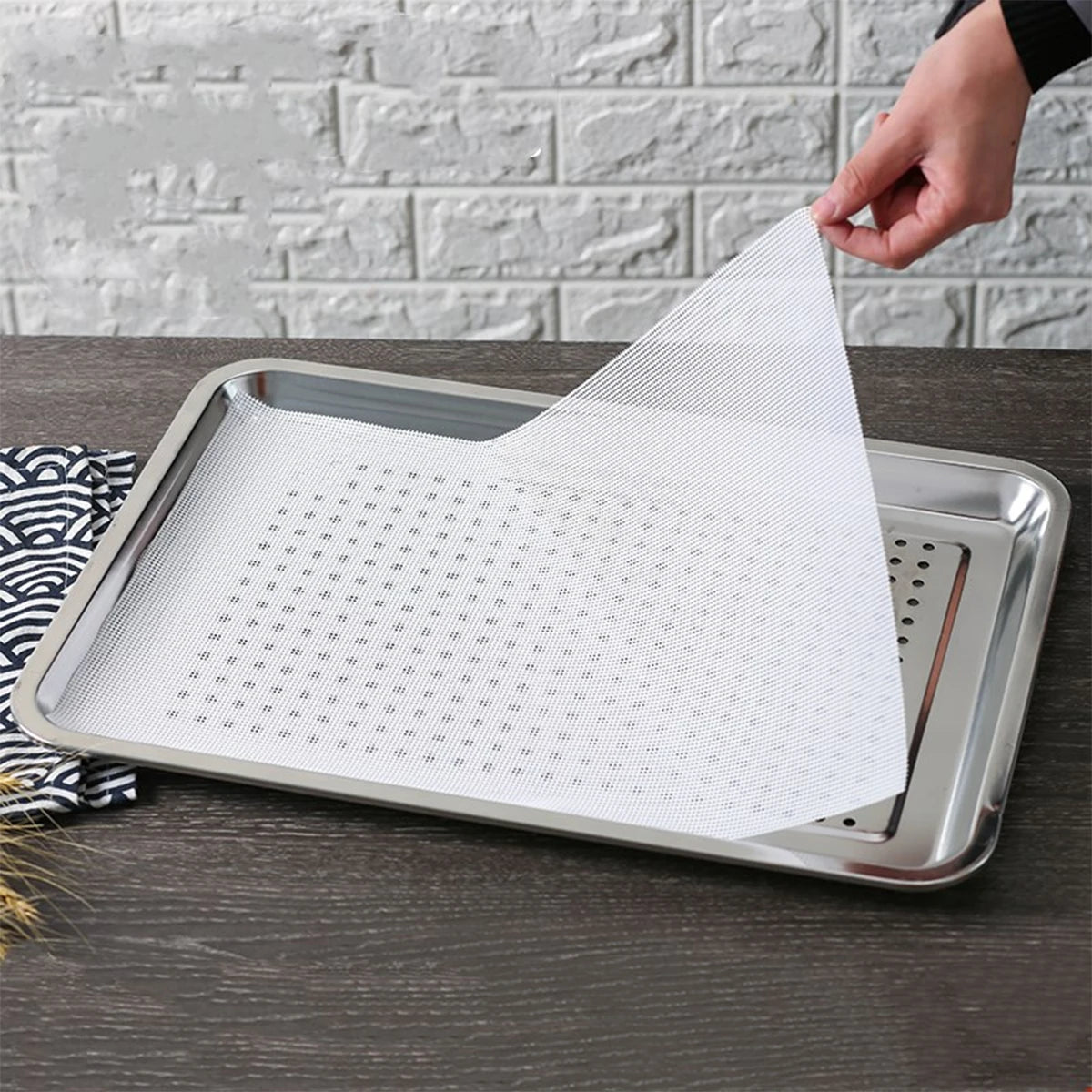 Premium Quality Food Grade Kitchen Drying Mat Kitchen Silicone Mesh Non-stick Dehydrator Mats 38*40cm