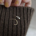 Customized Gold Plated Stud Earrings Girls Minimalist Silver Cuff Earrings