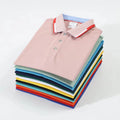 Summer New POLO Shirt Men's Business Short Sleeved T-shirt New Men's Custom Embroidered Loose Size Half Sleeved Golf LOgo Polo