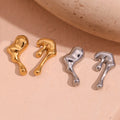 Dreamshow Waterproof Jewelry 2023 Melting Style Stainless Steel Stud Earrings for Women Summer Jewelry