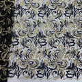 Guangzhou Manufacturer Gold Black Beaded Lace Fabric Eco-Friendly 100% Polyester Shiny Sequins Embroidery Mesh for Wedding