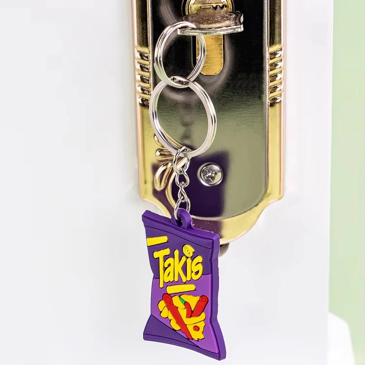 2025 Trending Mexican Food PVC Carabiner Keychain 3D Guacamole & Burrito Design Cartoon Cute Accessories for Bulk Sales