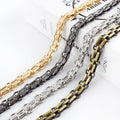 MeeTee AP628 DIY Purse Chain Hardware Accessory Three-row Alloy Shoulder Bag Chains Shiny Decorative Strap Chain for Bags Handle