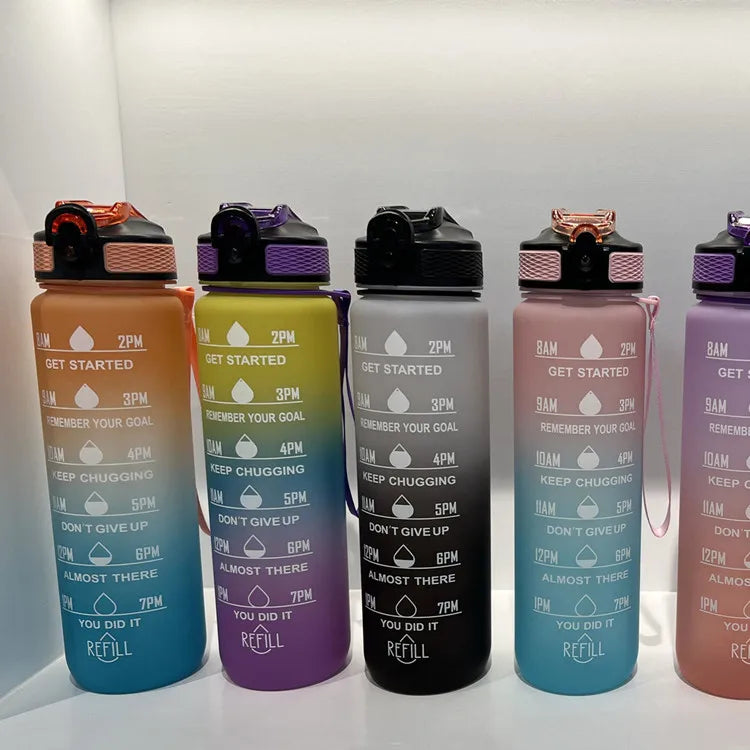 Hot Sell 1000ML Motivational Sport Water Bottle