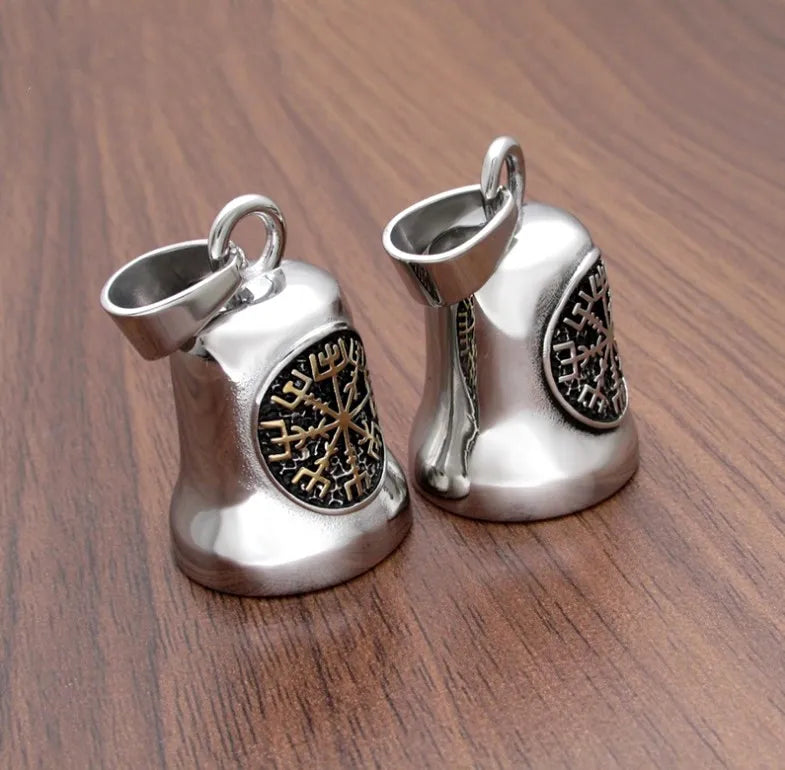 Viking Stainless Steel Hammer Men Necklace Mjolnir Thor Hammer Bell Pendant Necklace Never Fade Talisman Amulet Jewelry for Men