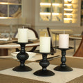 Black Iron Light Luxury Handmade Portable Silk Screen Printed Simple Candle Holder Candlestick for Cube Candle BEISI