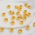 18K Gold Plated Brass Beads Jewelry Accessories Loose Beads the Latest Three-layer Thread Beads